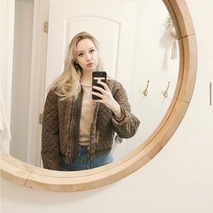 Free people dolman quilted paisley reversible jacket